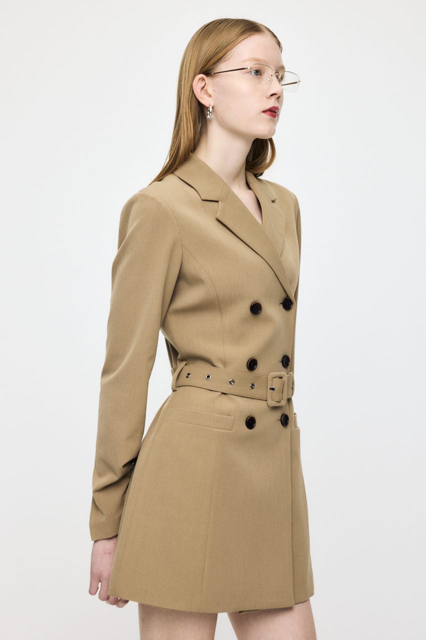 DOUBLE BREASTED BLAZER MINI ワンピース BEG 1