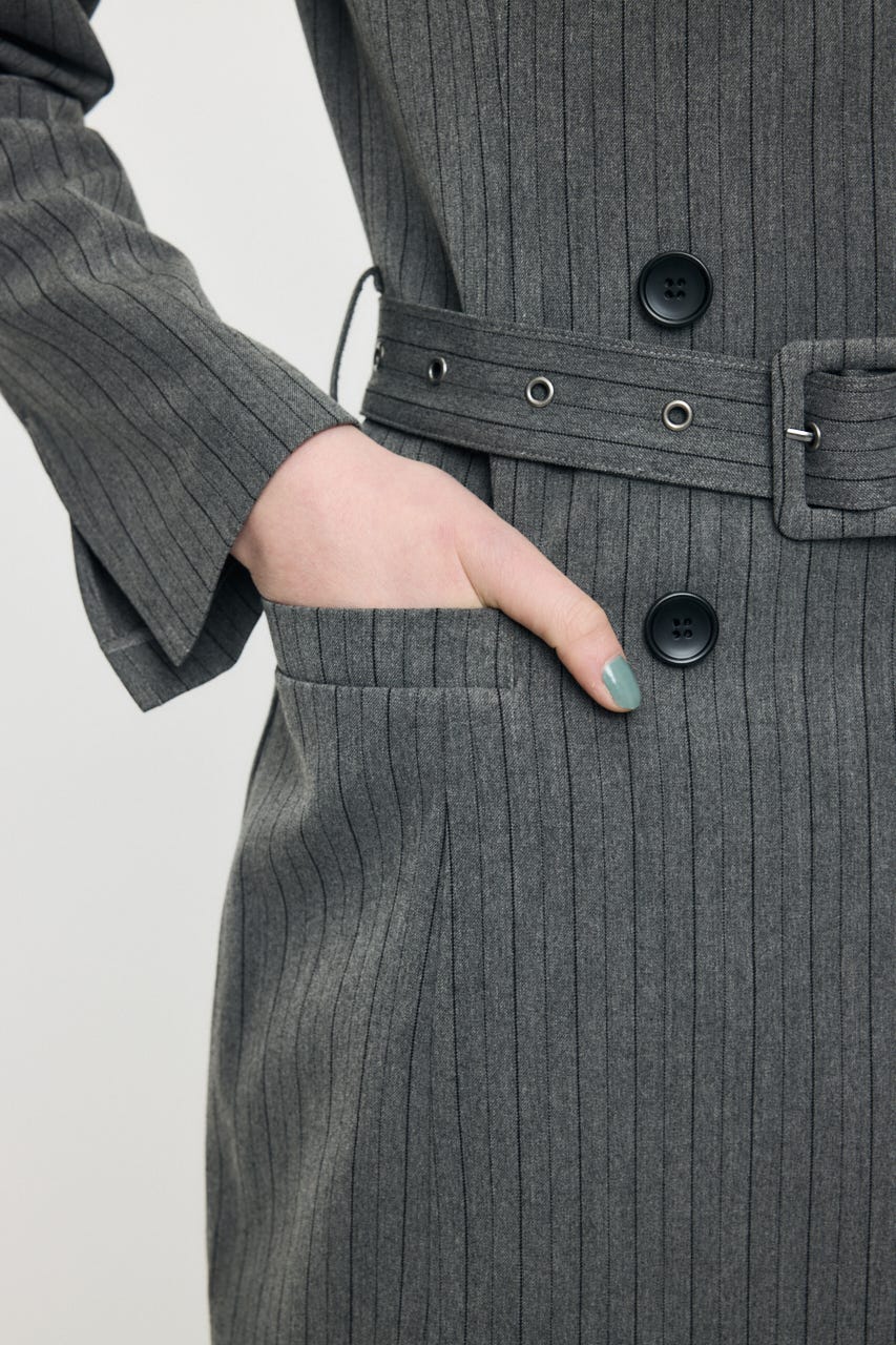 DOUBLE BREASTED BLAZER MINI ワンピース 柄GRY 1