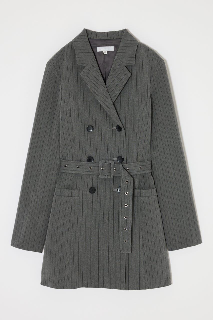 DOUBLE BREASTED BLAZER MINI ワンピース 柄GRY 1