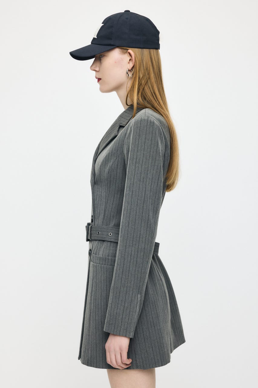 DOUBLE BREASTED BLAZER MINI ワンピース 柄GRY 1