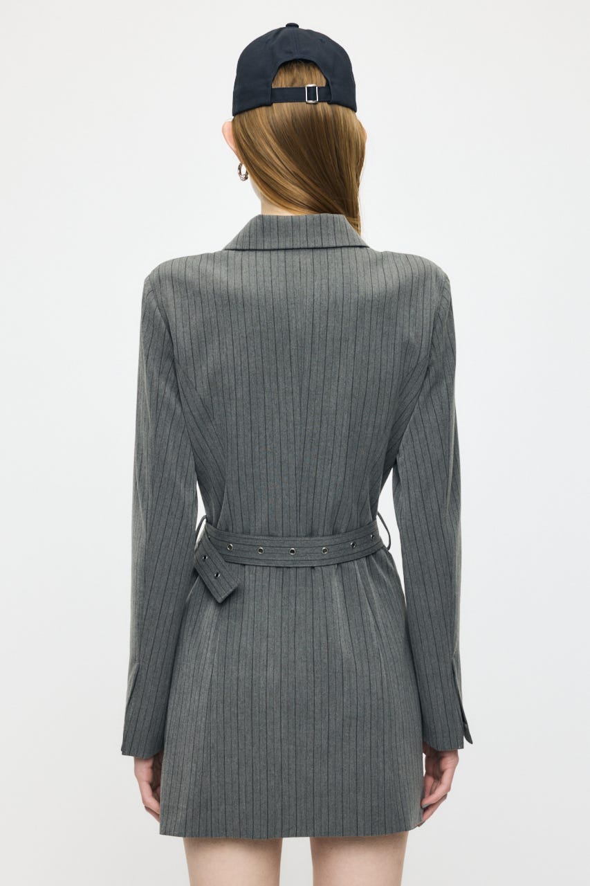 DOUBLE BREASTED BLAZER MINI ワンピース 柄GRY 1