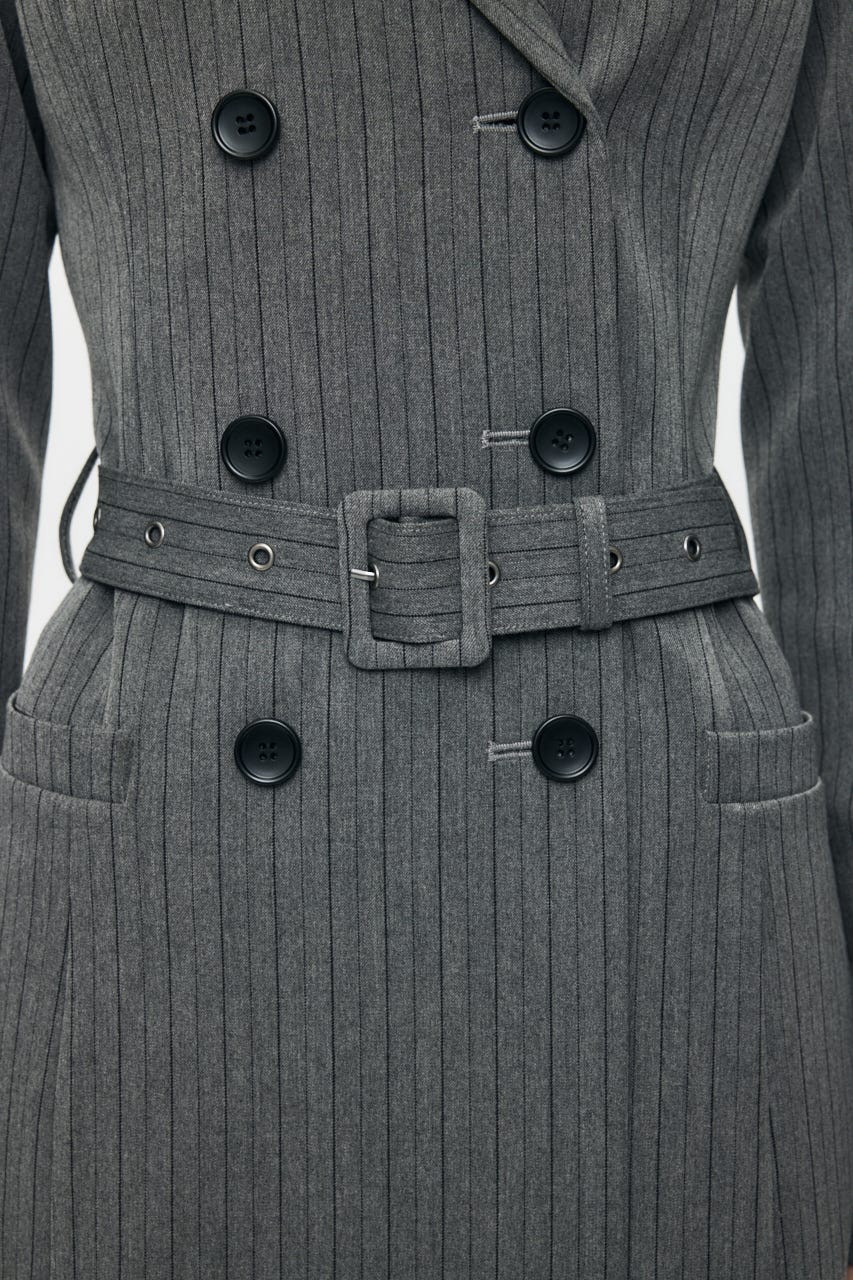 DOUBLE BREASTED BLAZER MINI ワンピース 柄GRY 1