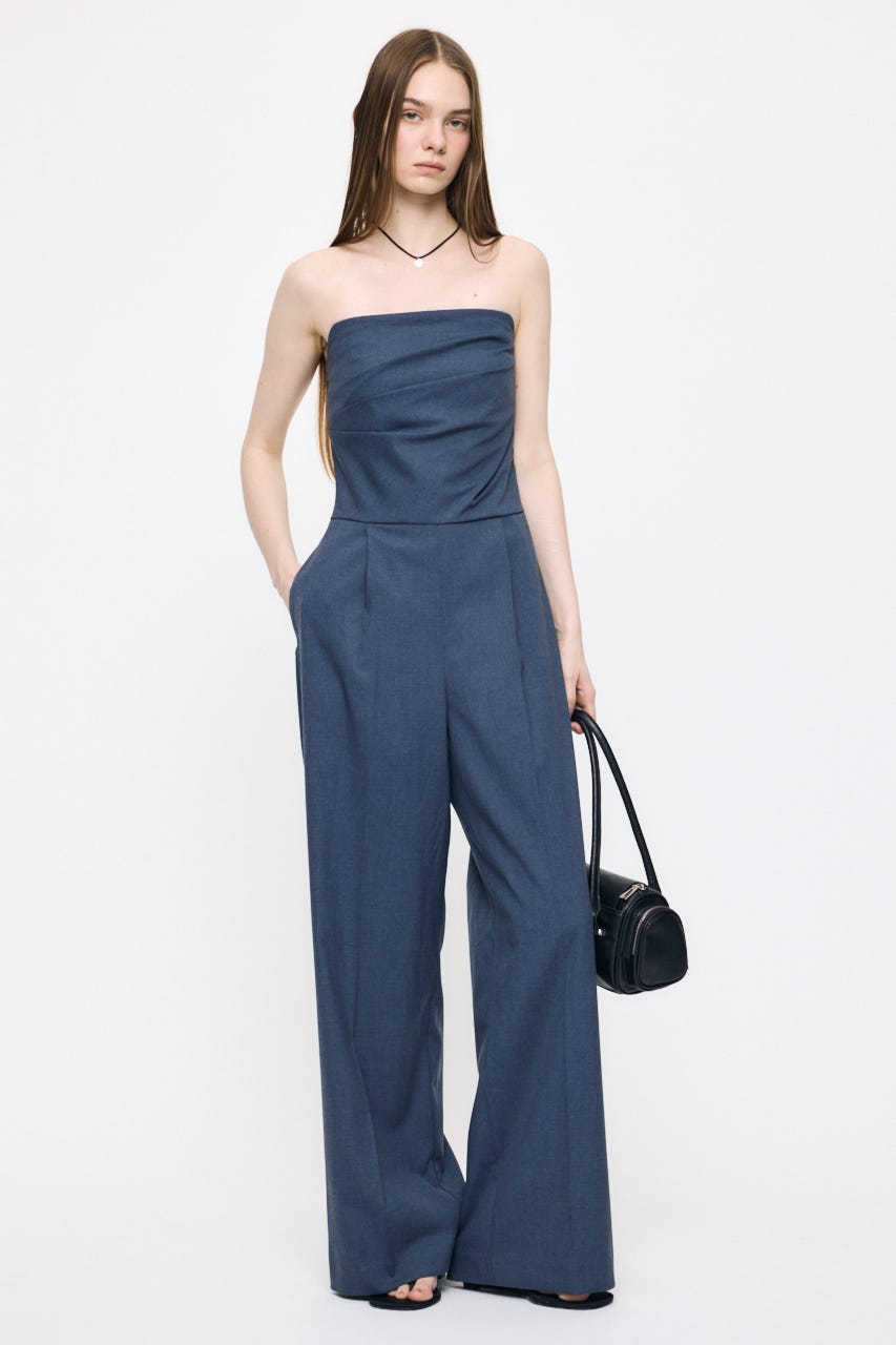 TUCKED WAIST BARE オールインワン BLU 1