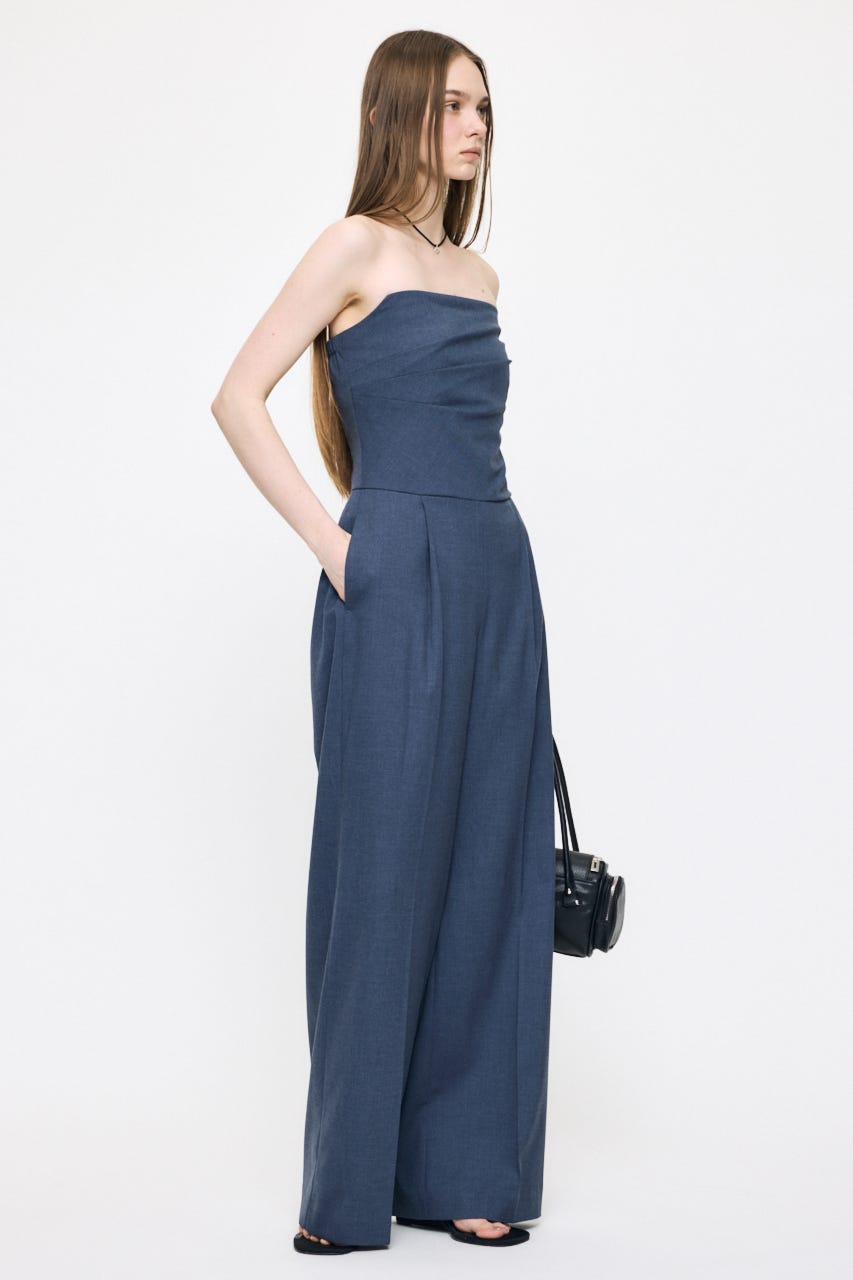 TUCKED WAIST BARE オールインワン BLU 1