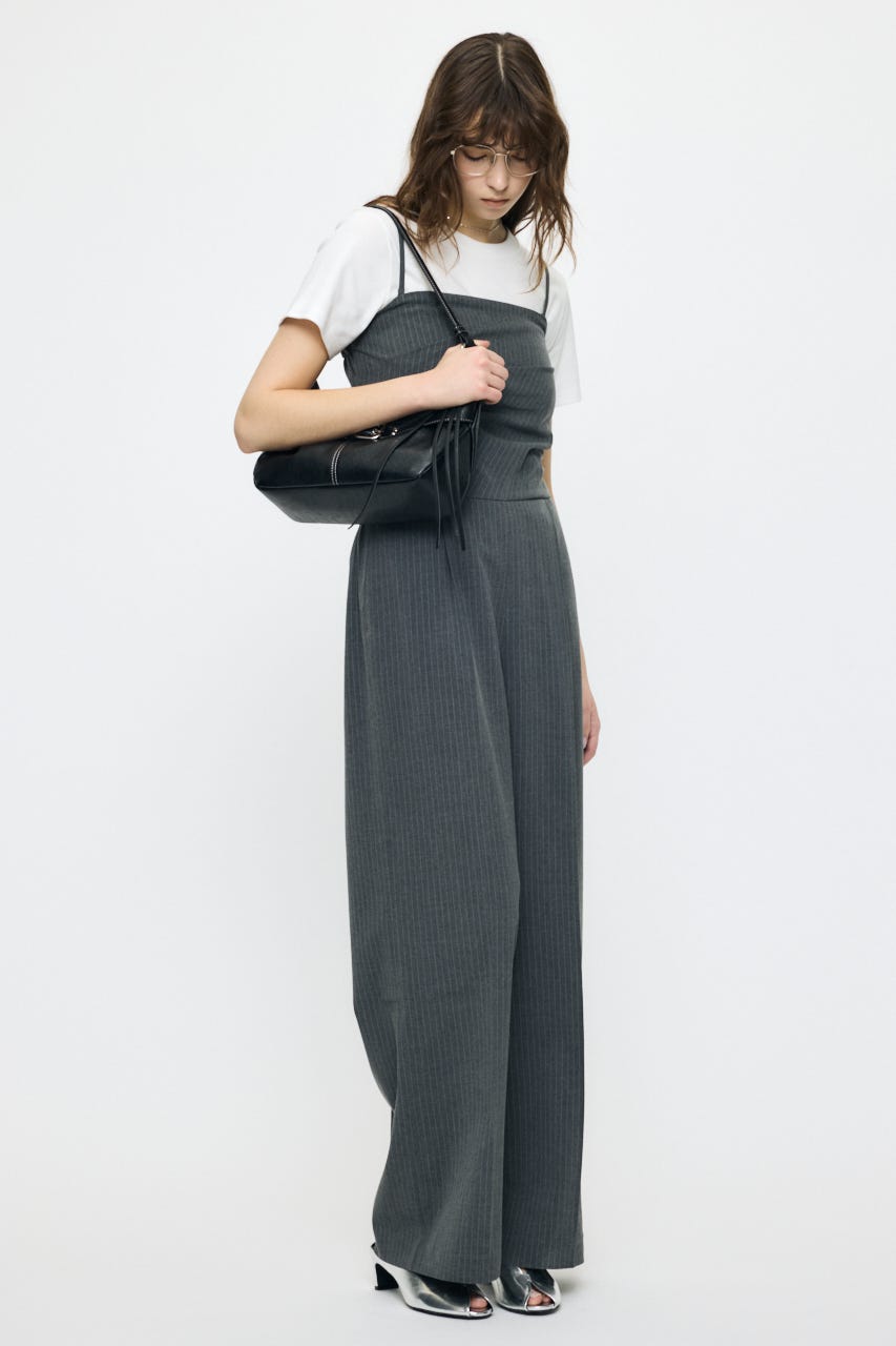 TUCKED WAIST BARE オールインワン 柄GRY 2