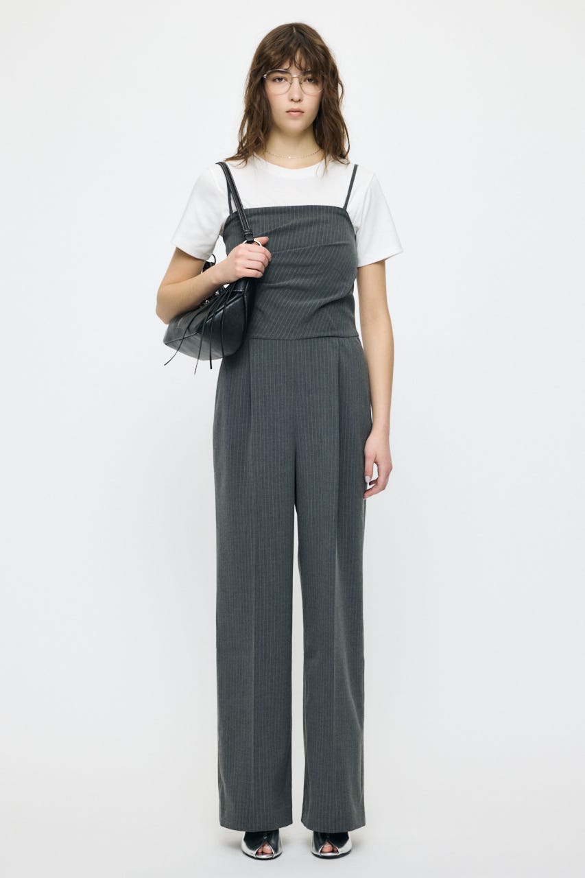 TUCKED WAIST BARE オールインワン 柄GRY 2