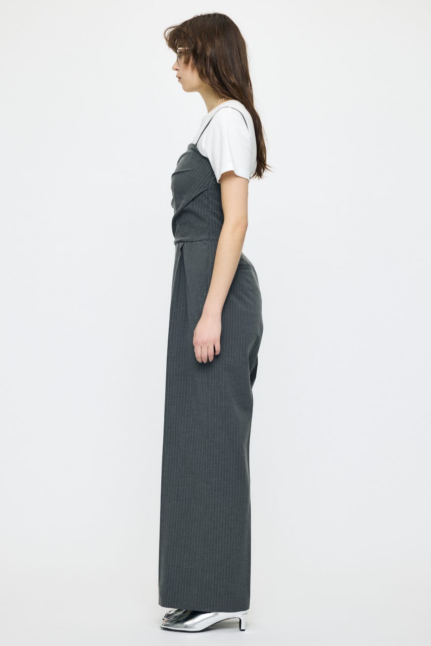 TUCKED WAIST BARE オールインワン 柄GRY 2