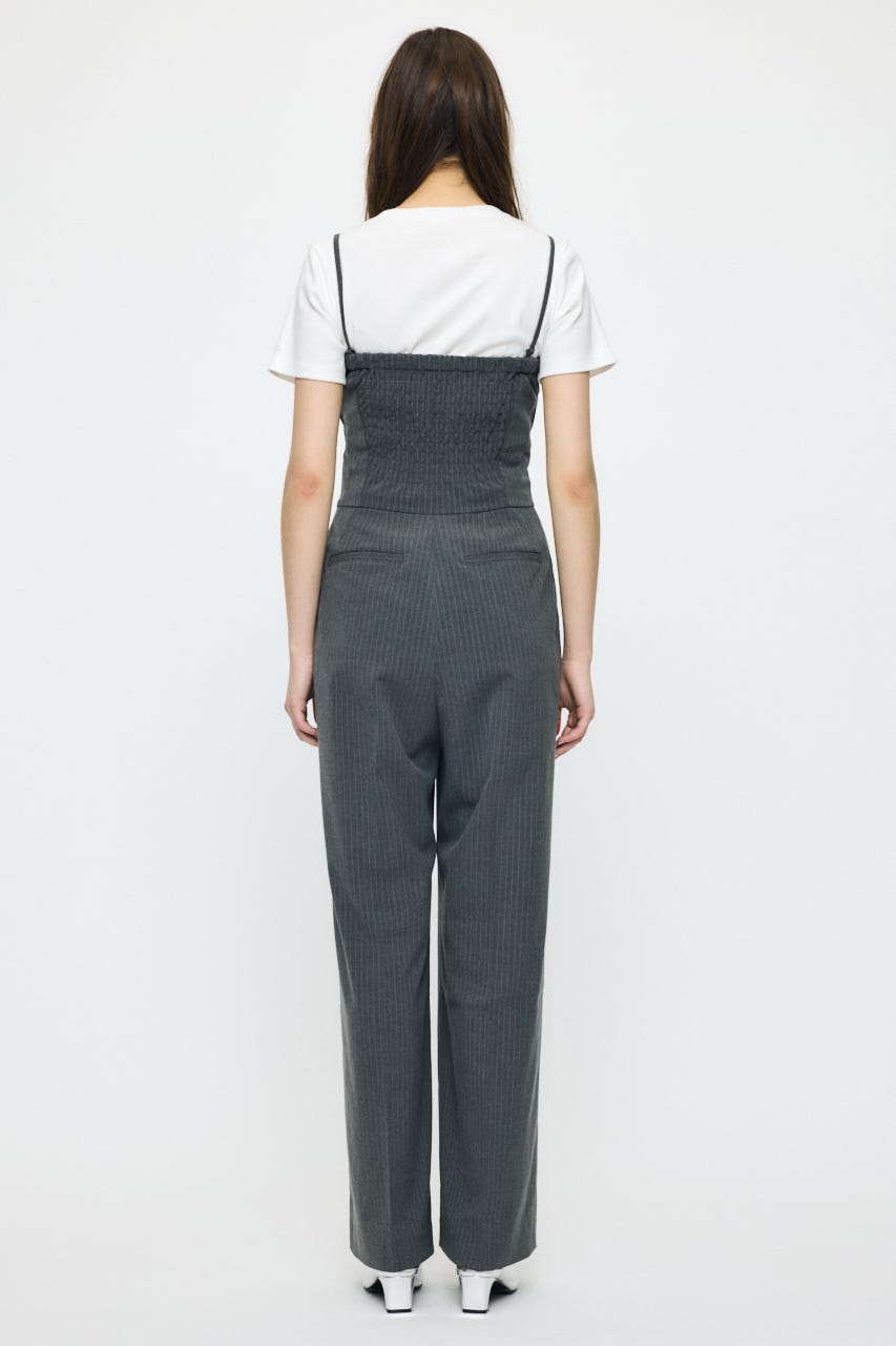 TUCKED WAIST BARE オールインワン 柄GRY 2