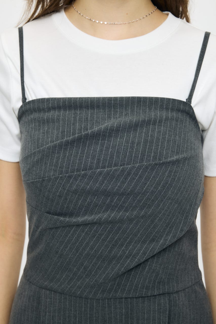 TUCKED WAIST BARE オールインワン 柄GRY 2