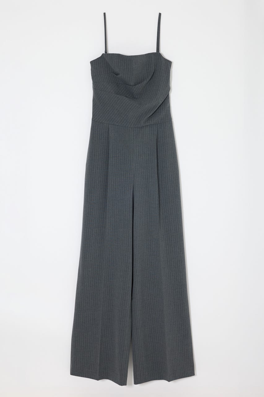 TUCKED WAIST BARE オールインワン 柄GRY 2