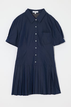 PLEATED SHIRT MINI ドレス