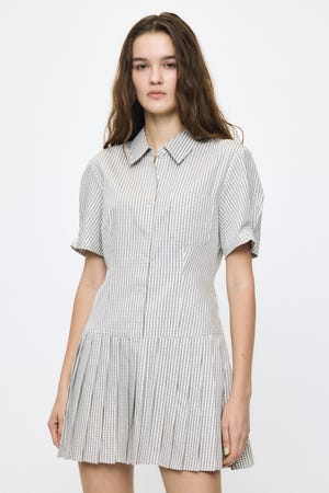 PLEATED SHIRT MINI ドレス
