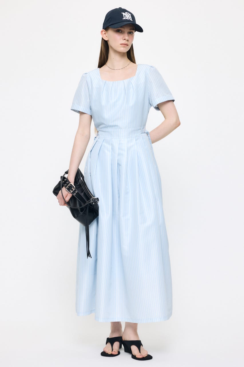 CLASSIC LONG ドレス 柄BLU 1