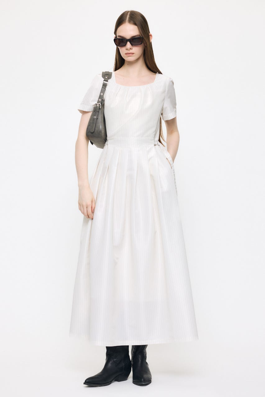 CLASSIC LONG ドレス 柄WHT 2