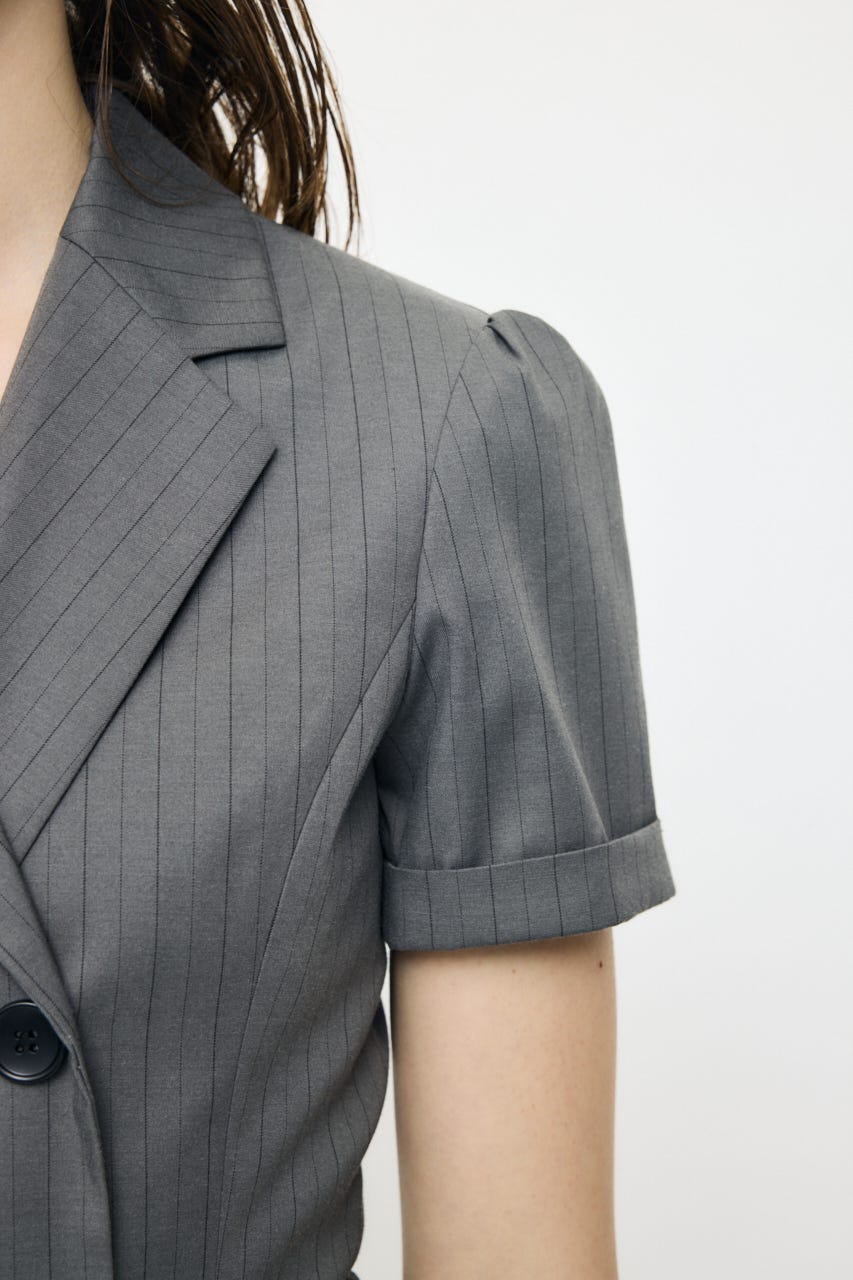 DOUBLE BREASTED BLAZER MINI ワンピース 柄GRY 2