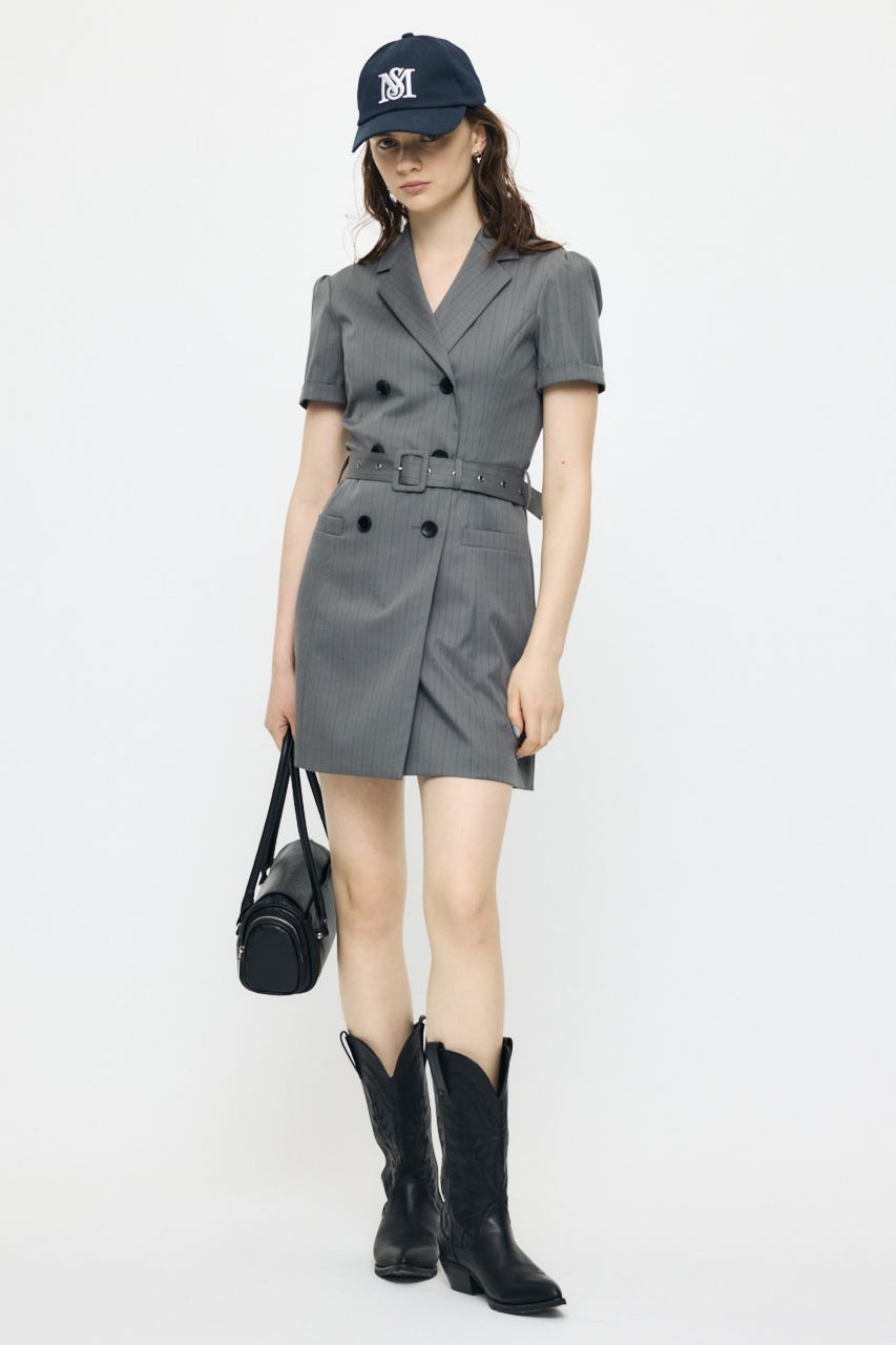 MOUSSY | DOUBLE BREASTED BLAZER MINI ワンピース (ワンピース(ミニ