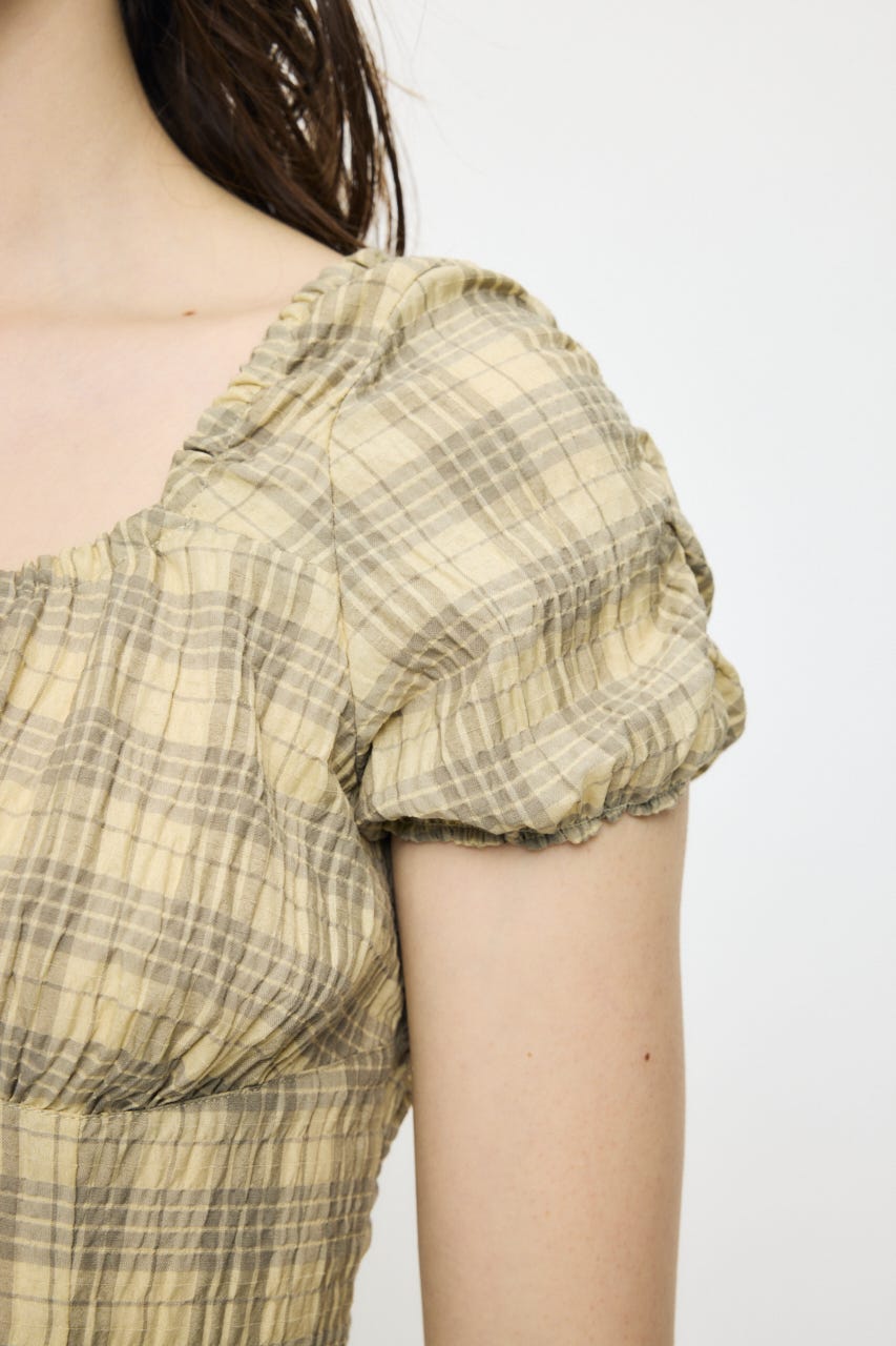2WAY SHIRRING MINI ドレス 柄KHA 1