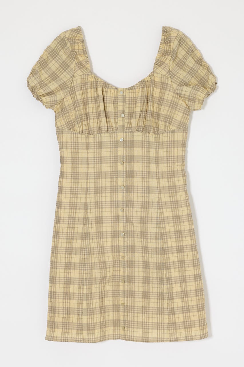 2WAY SHIRRING MINI ドレス 柄KHA 1
