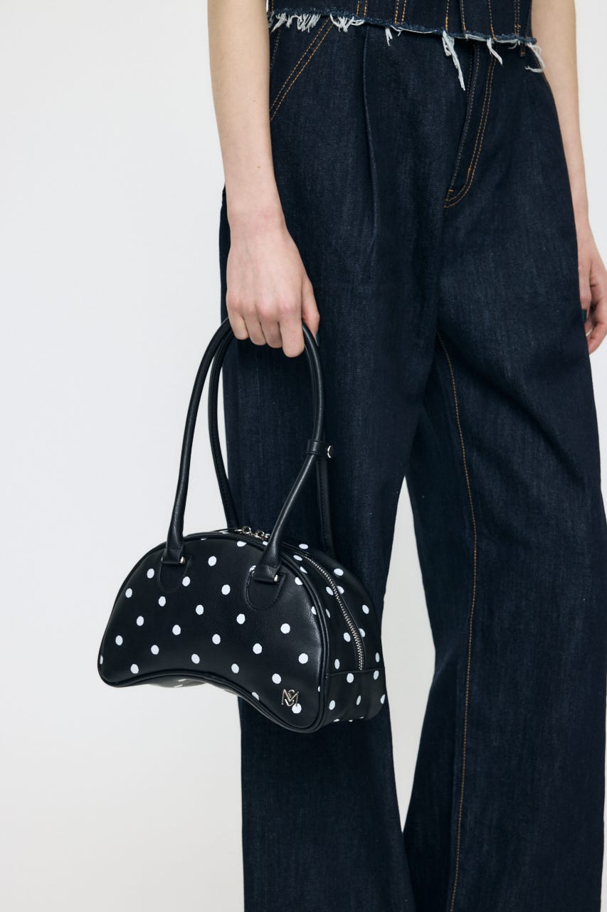 【新色カラー】ROUND BOSTON バッグ 柄BLK FREE