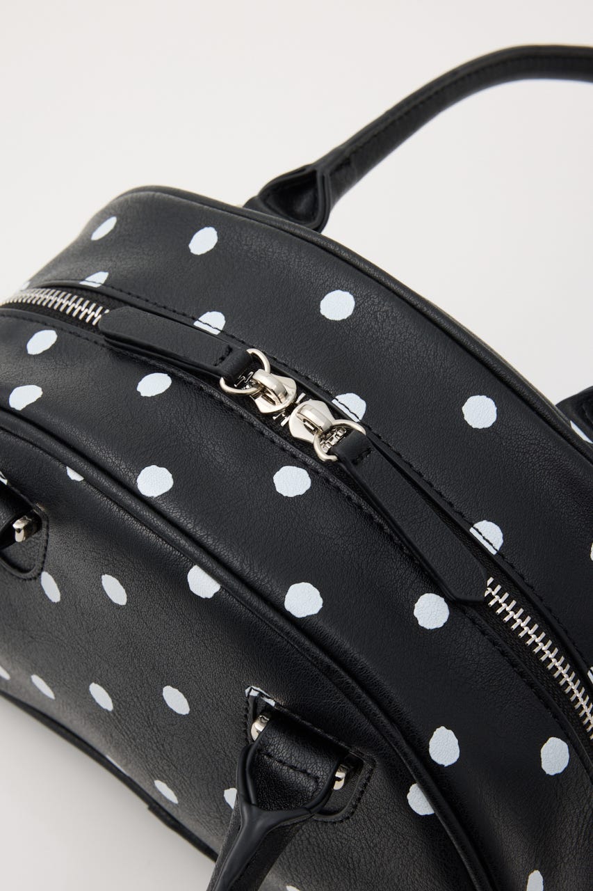 【新色カラー】ROUND BOSTON バッグ 柄BLK FREE