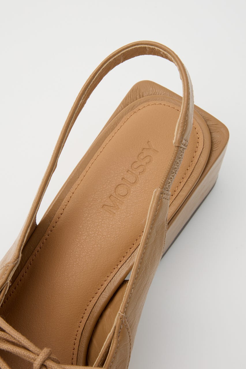 POINTED LACE UP ミュール BEG M