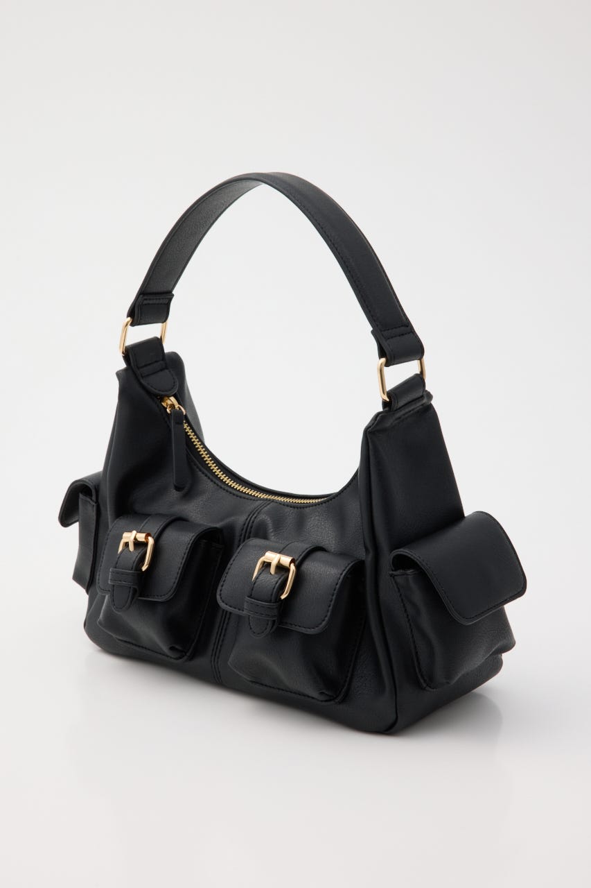 MANY POCKET HOBO バッグ BLK FREE
