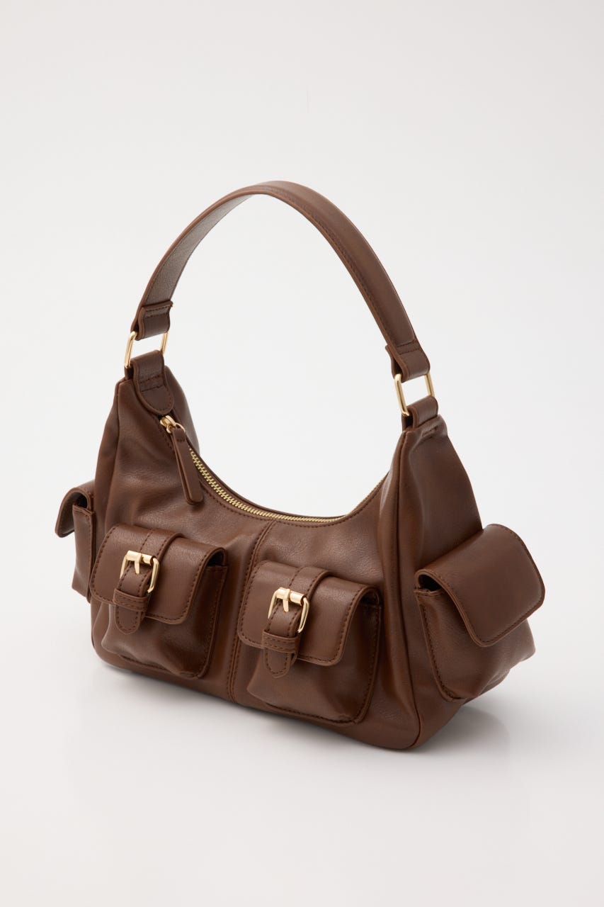 MANY POCKET HOBO バッグ BRN FREE