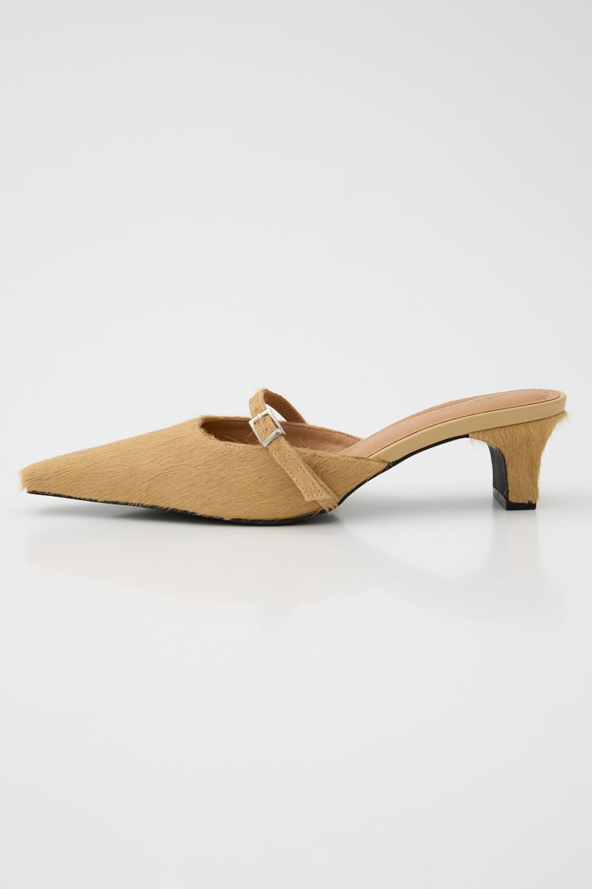 STRAP POINTED ミュール BEG L