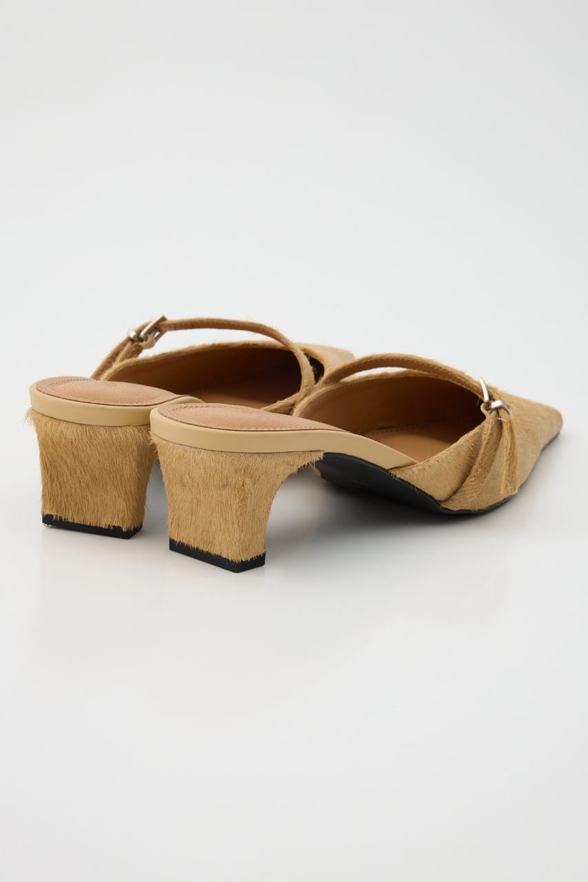 STRAP POINTED ミュール BEG L