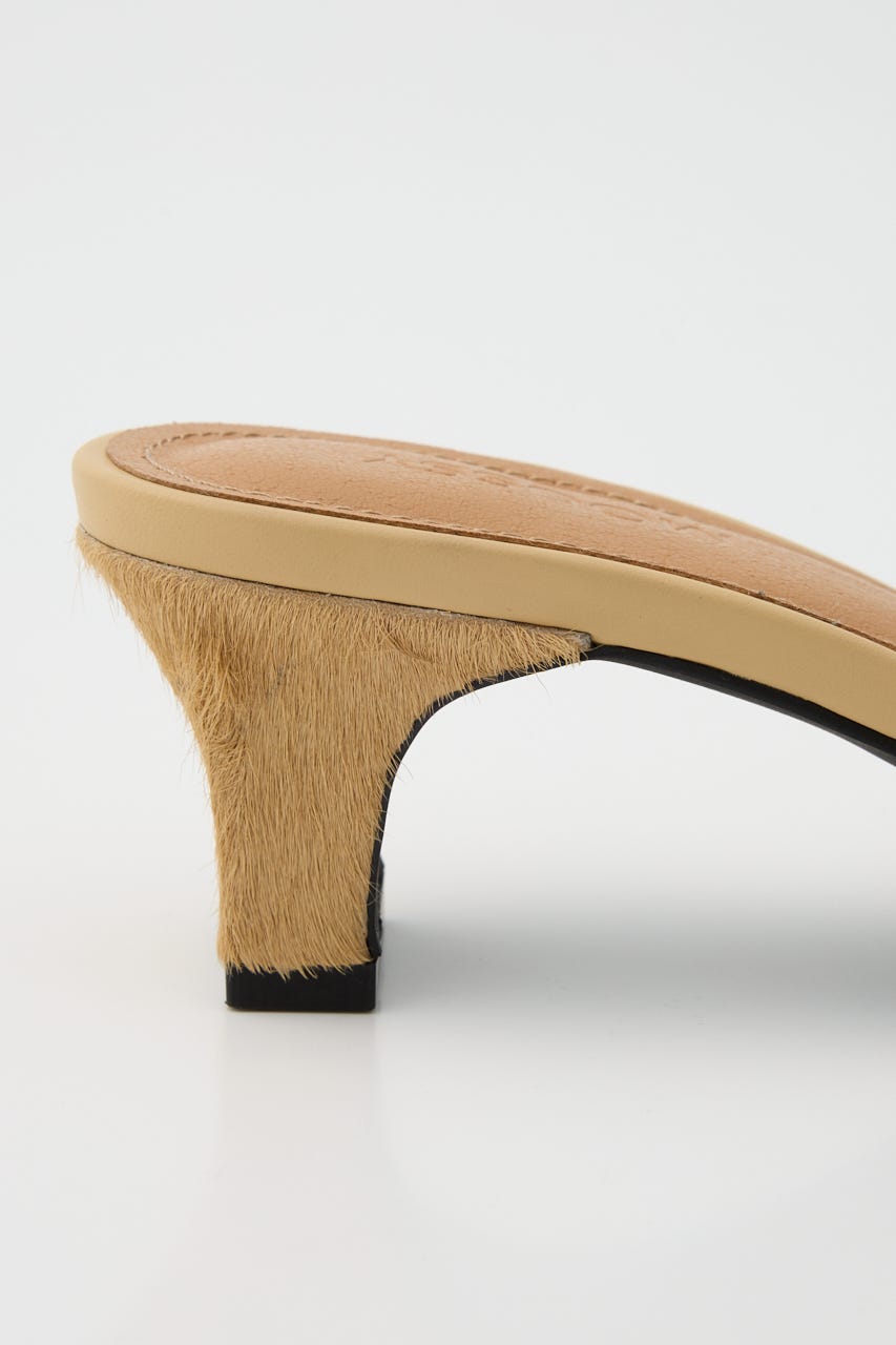 STRAP POINTED ミュール BEG L