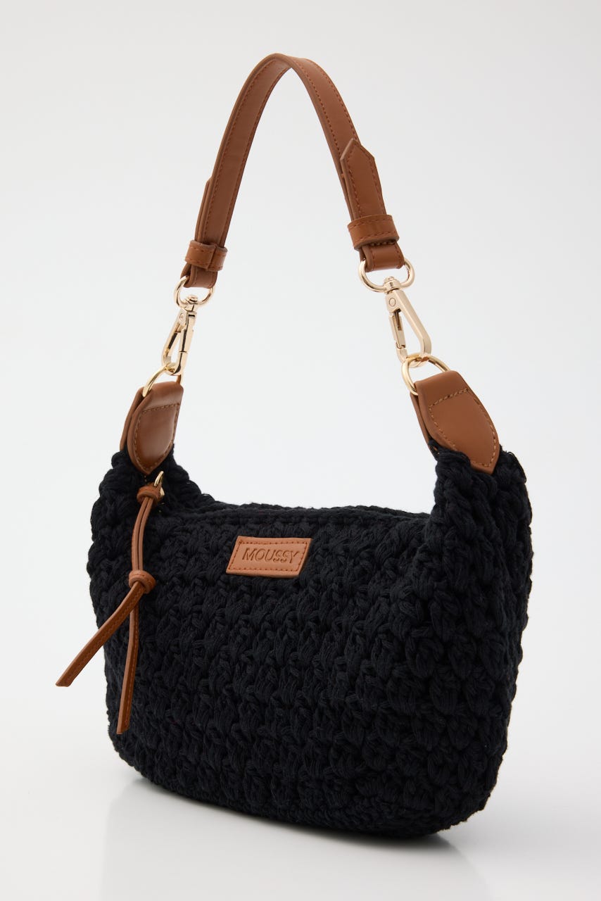 CROCHET MINI バッグ BLK FREE