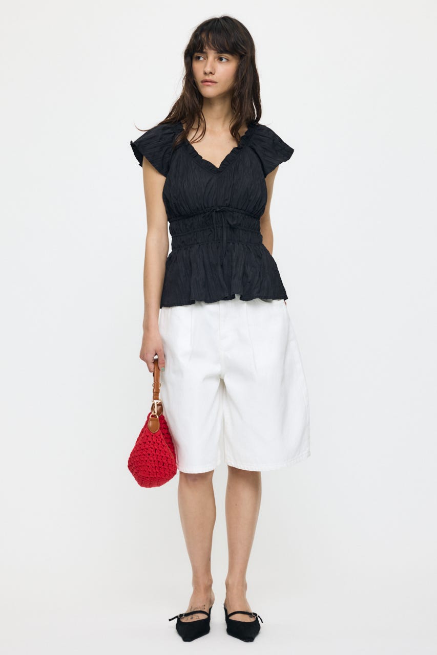 CROCHET MINI バッグ RED FREE