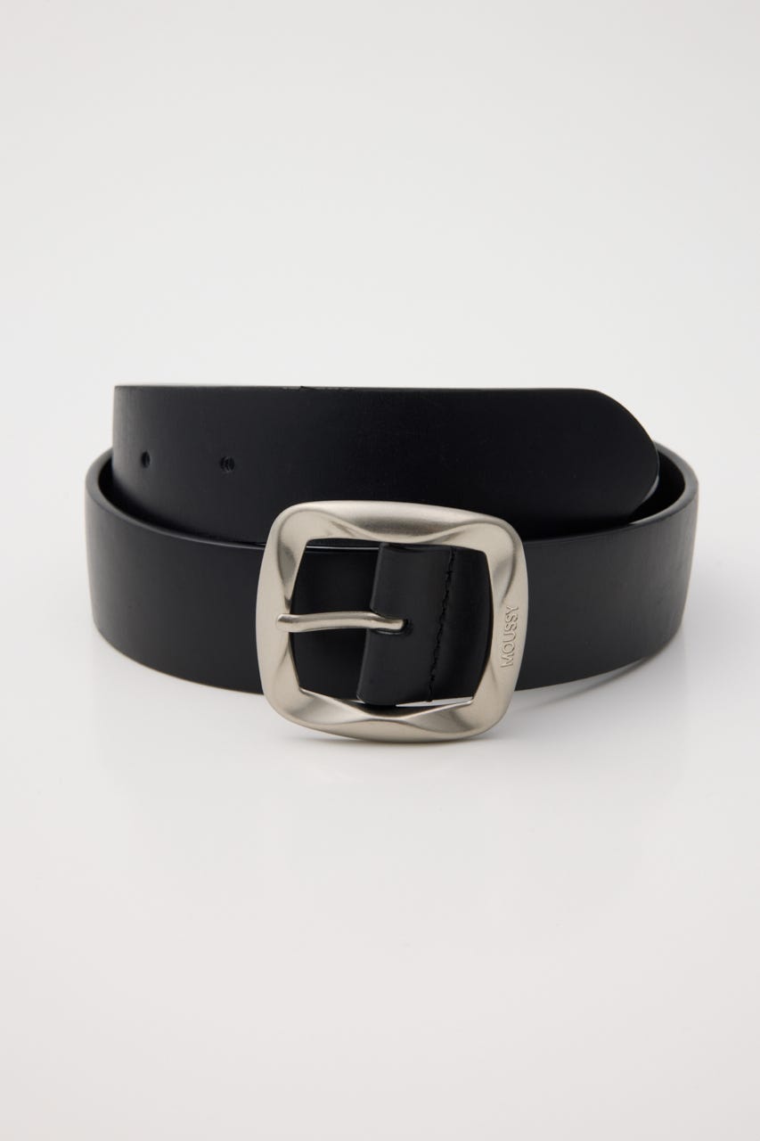 【SS先行アイテム】CHUNKY BUCKLE LEATHER ベルト BLK FREE