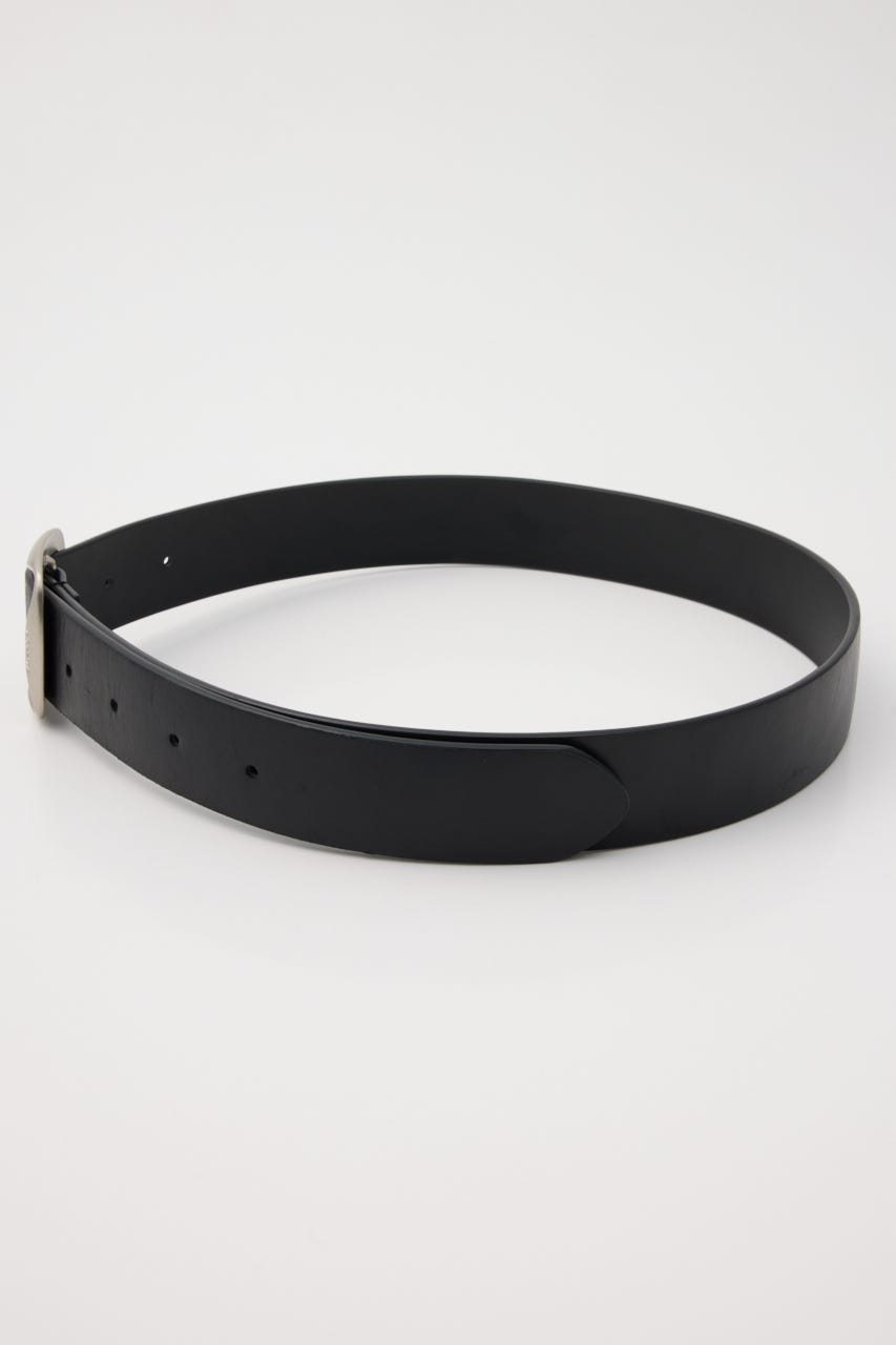 【SS先行アイテム】CHUNKY BUCKLE LEATHER ベルト BLK FREE