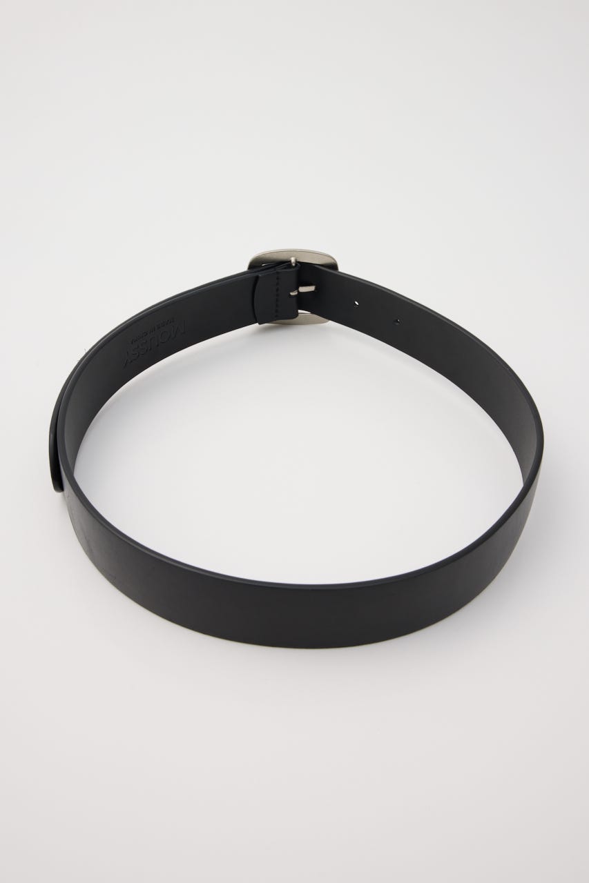 【SS先行アイテム】CHUNKY BUCKLE LEATHER ベルト BLK FREE