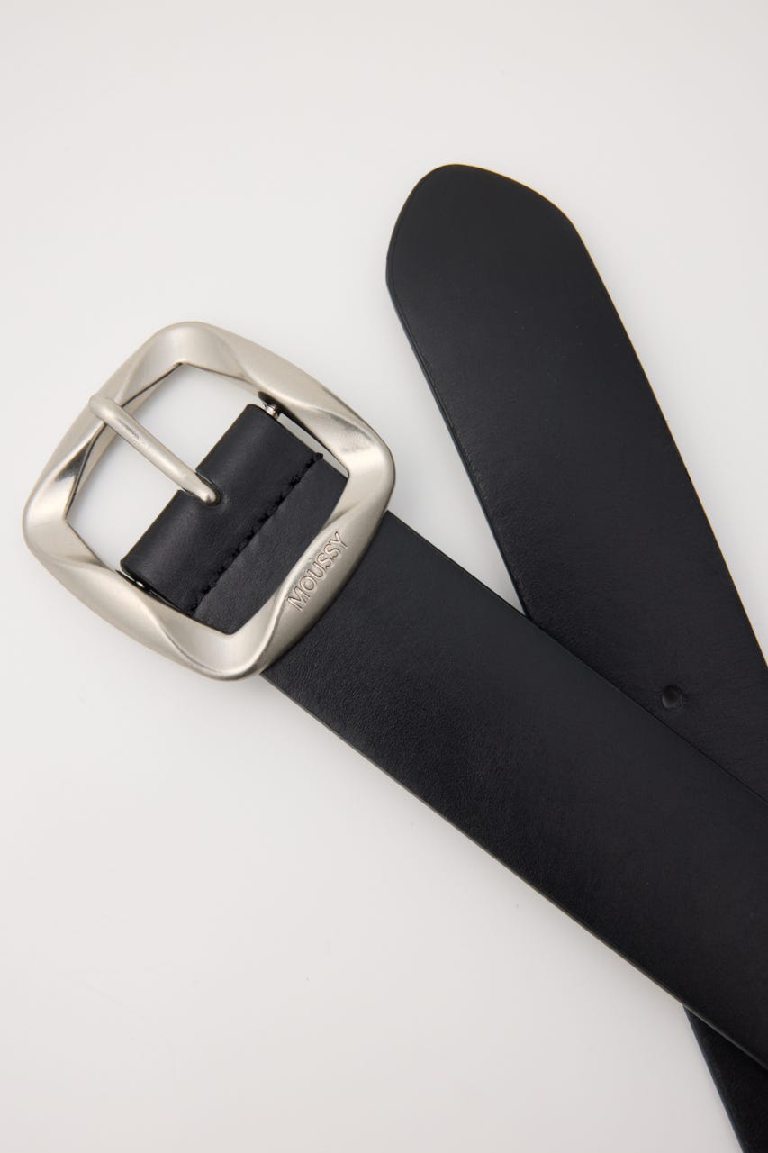 【SS先行アイテム】CHUNKY BUCKLE LEATHER ベルト BLK FREE