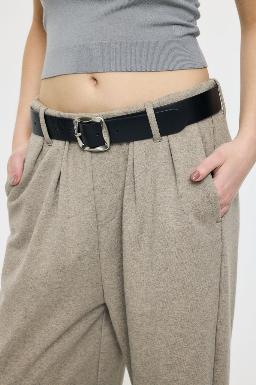 CHUNKY BUCKLE LEATHER ベルト BLK FREE