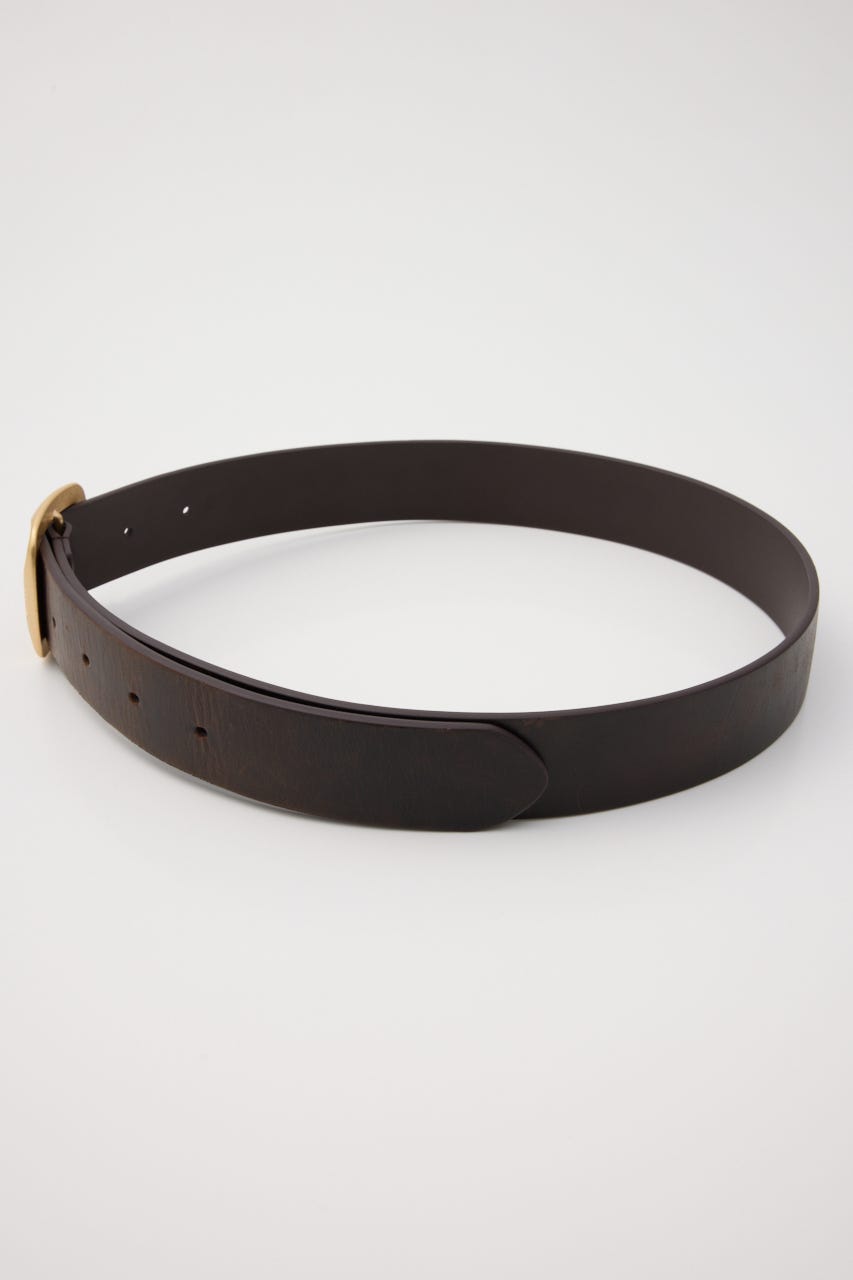 【SS先行アイテム】CHUNKY BUCKLE LEATHER ベルト BRN FREE