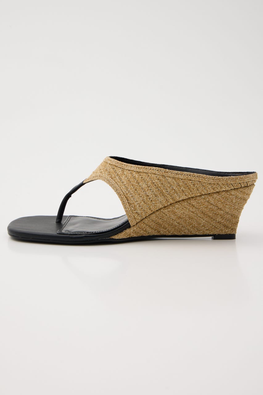 THONG WEDGE サンダル BEG M