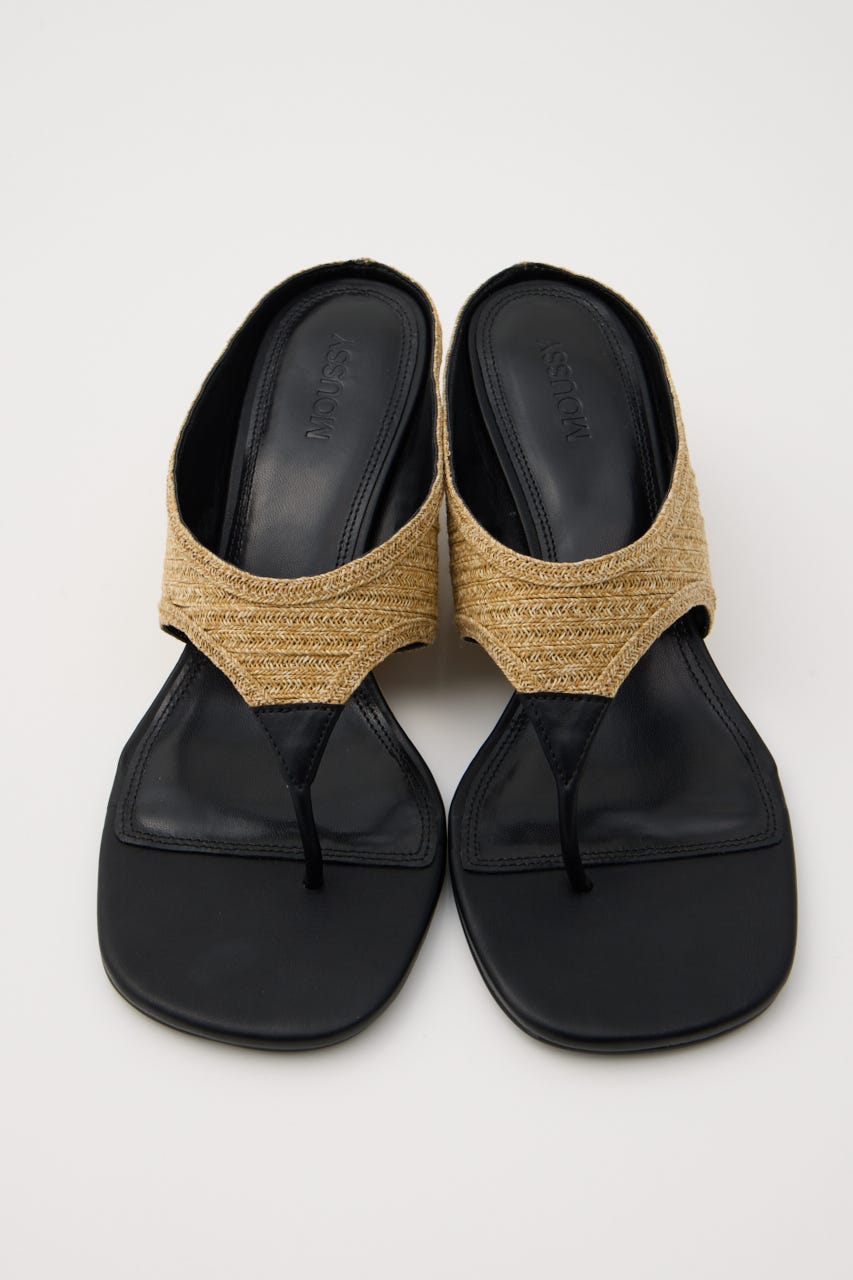 THONG WEDGE サンダル BEG M