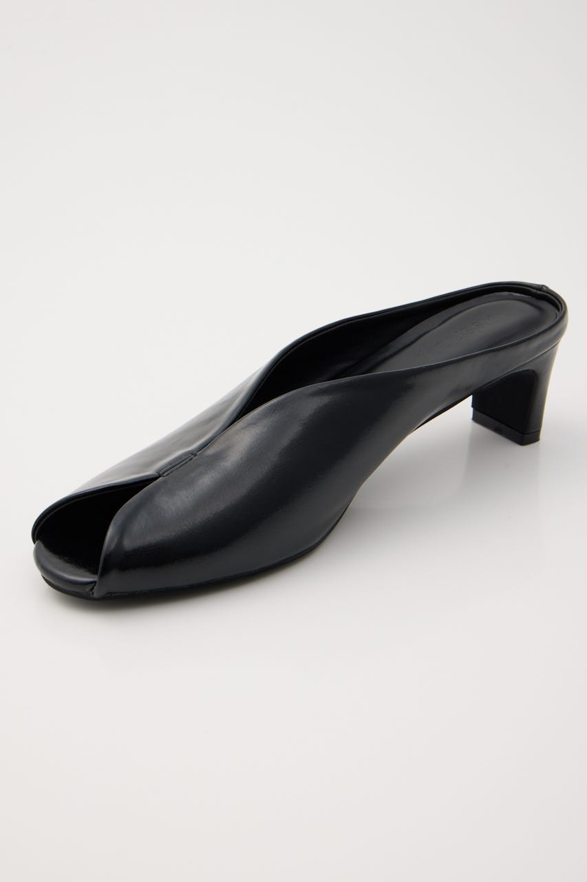 OPEN TOE SQUARE HEEL ミュール BLK L