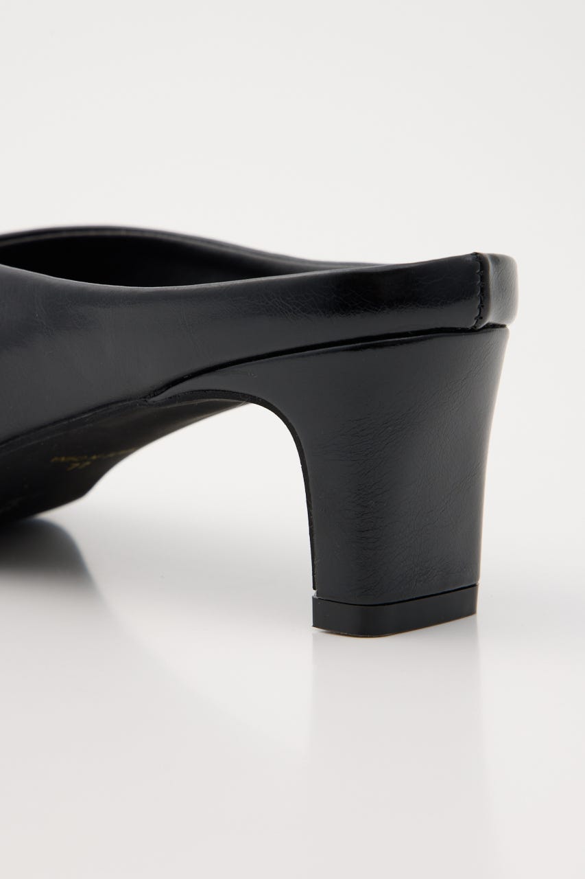OPEN TOE SQUARE HEEL ミュール BLK L