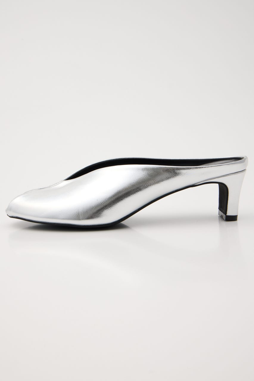 OPEN TOE SQUARE HEEL ミュール SLV S