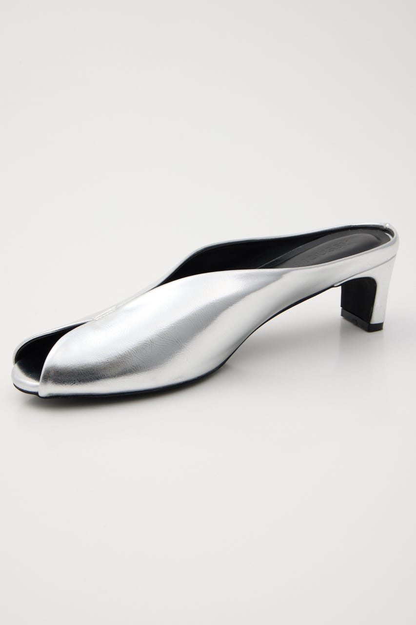 OPEN TOE SQUARE HEEL ミュール SLV S