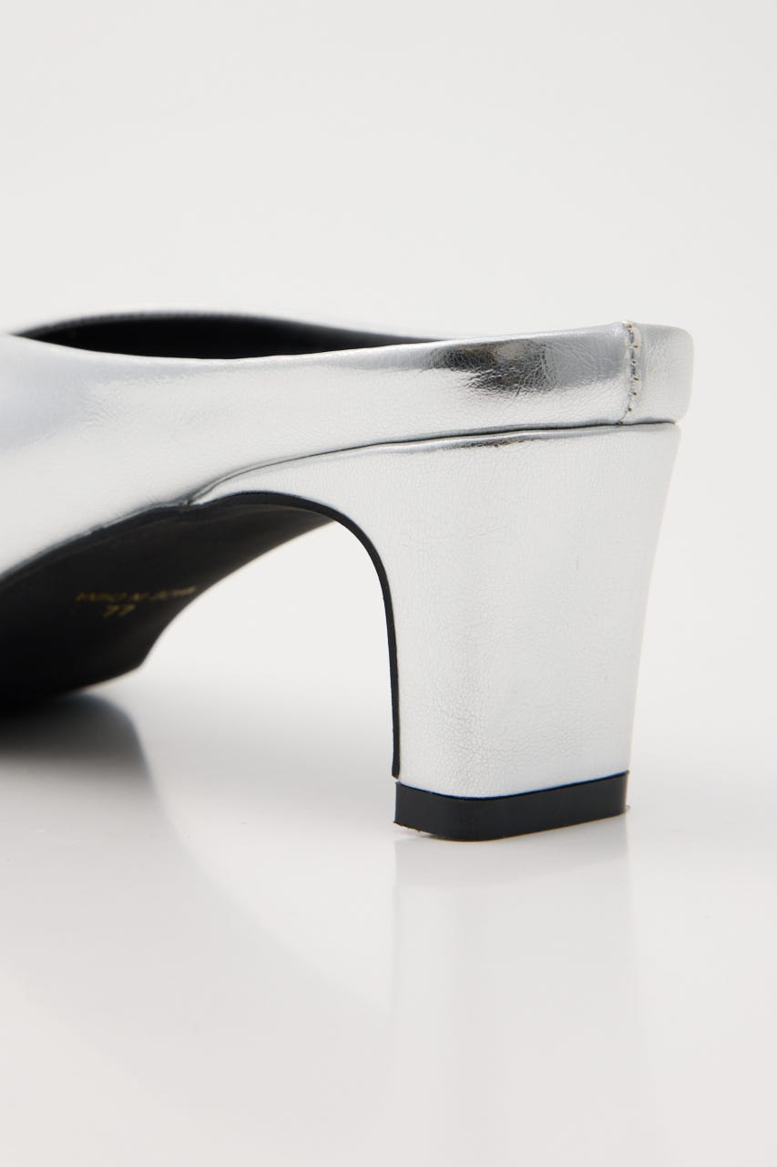 OPEN TOE SQUARE HEEL ミュール SLV S