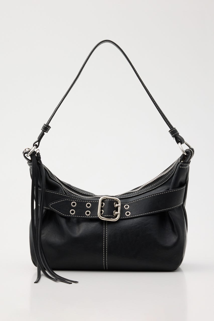 ZIP SHOULDER バッグ BLK FREE