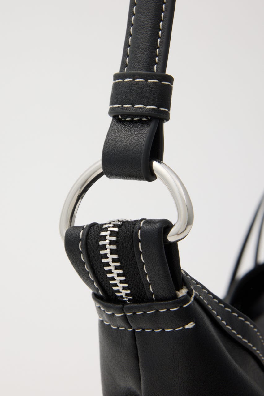 ZIP SHOULDER バッグ BLK FREE