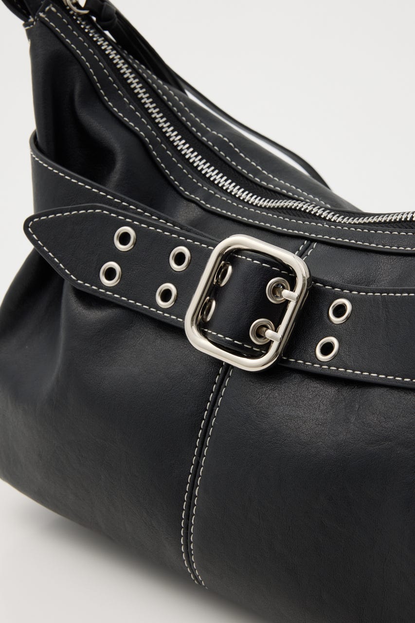 ZIP SHOULDER バッグ BLK FREE