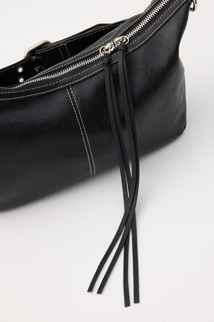 ZIP SHOULDER バッグ BLK FREE