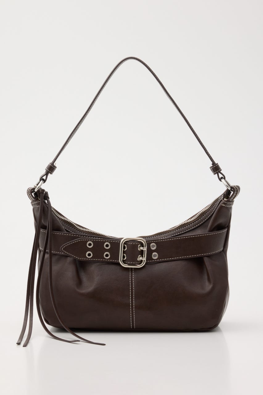 ZIP SHOULDER バッグ BRN FREE